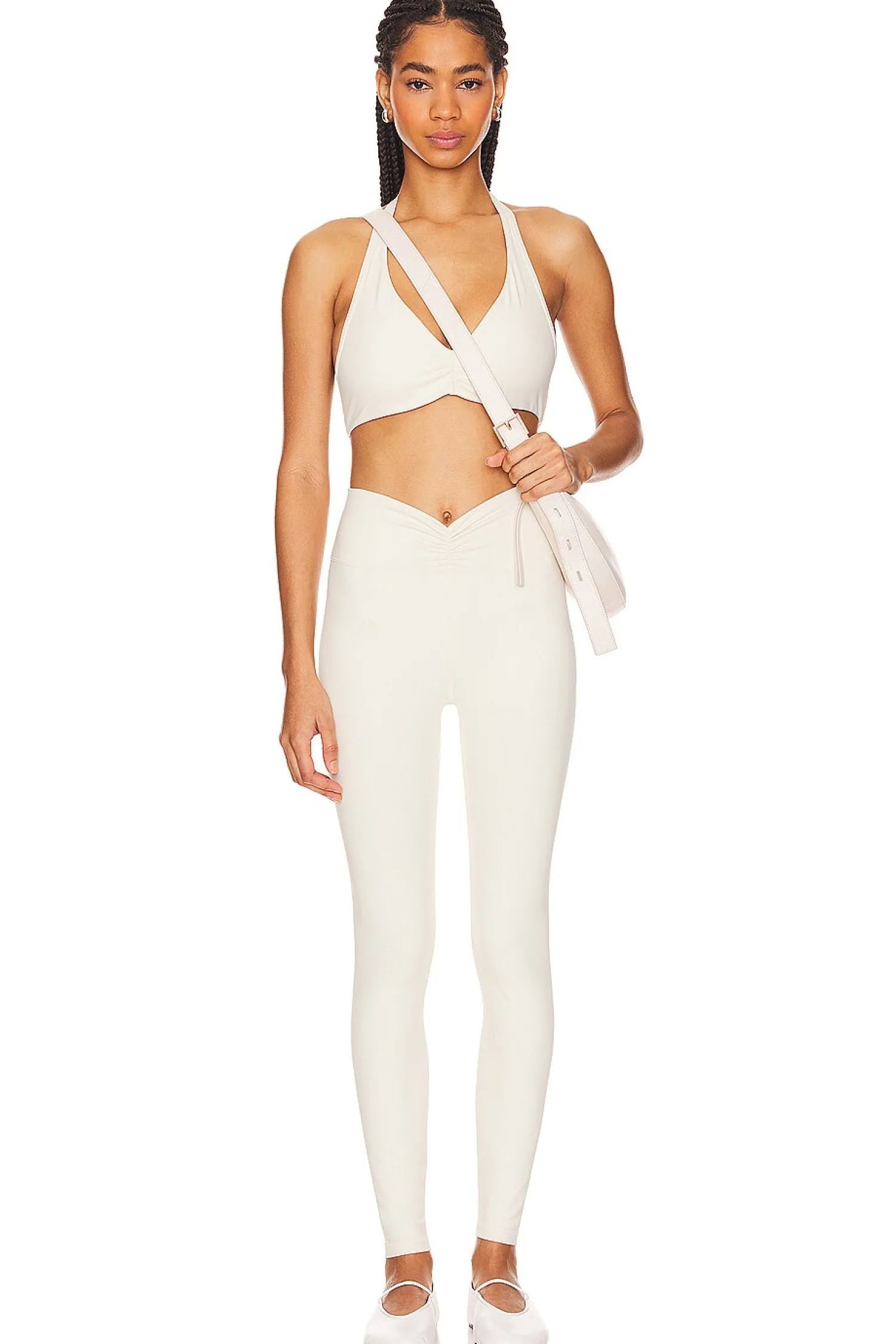 Women WeWoreWhat Pants>Ruched V Legging