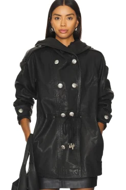 Women retrofete Jackets & Coats>Saint Leather Jacket