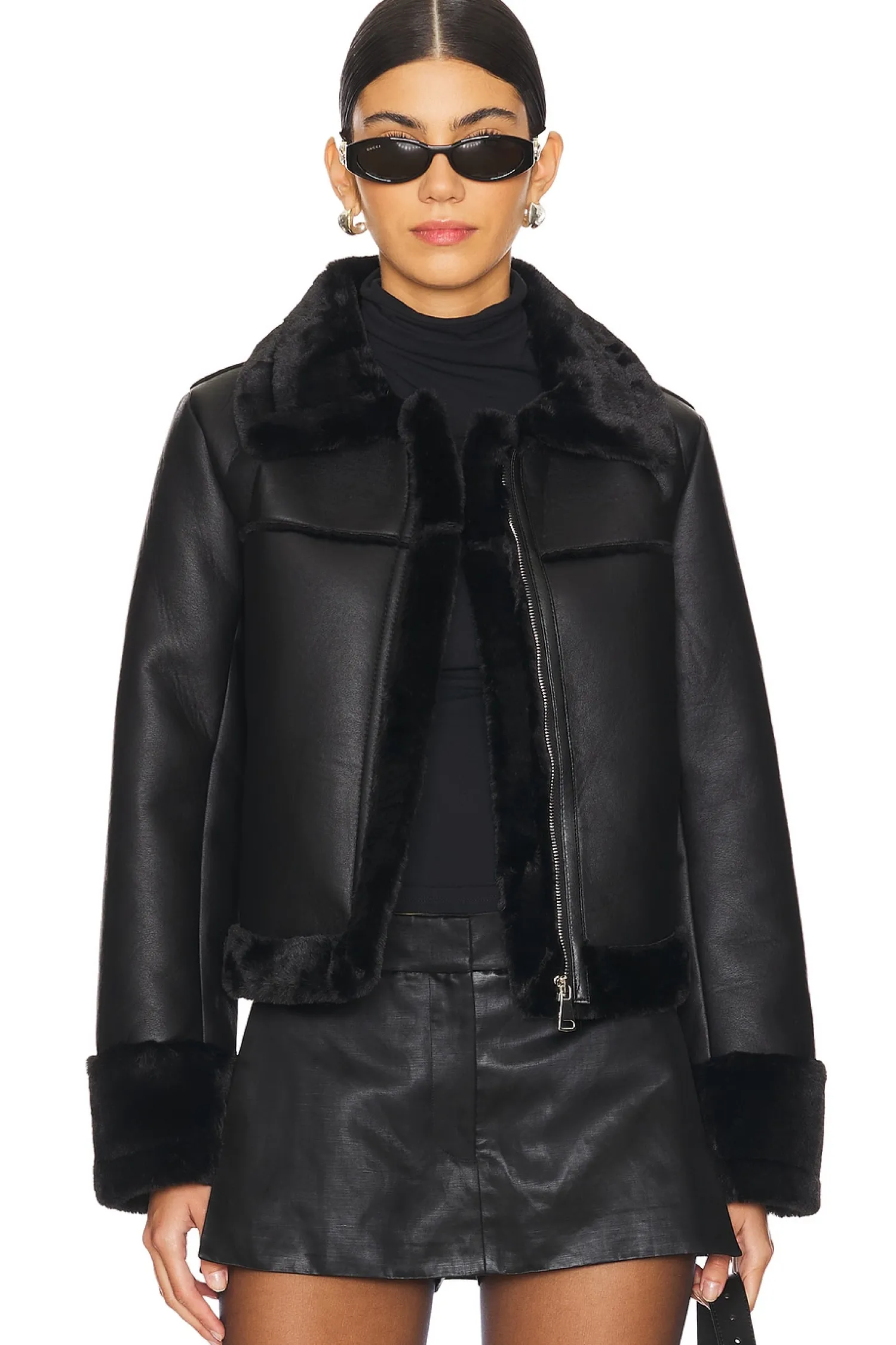 Women superdown Jackets & Coats>Sasha Faux Leather Jacket
