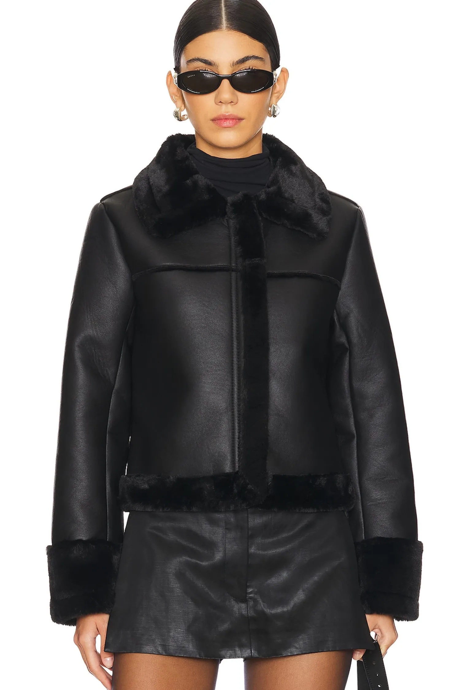 Women superdown Jackets & Coats>Sasha Faux Leather Jacket