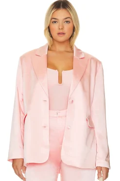 Women Good American Jackets & Coats>Satin Blazer