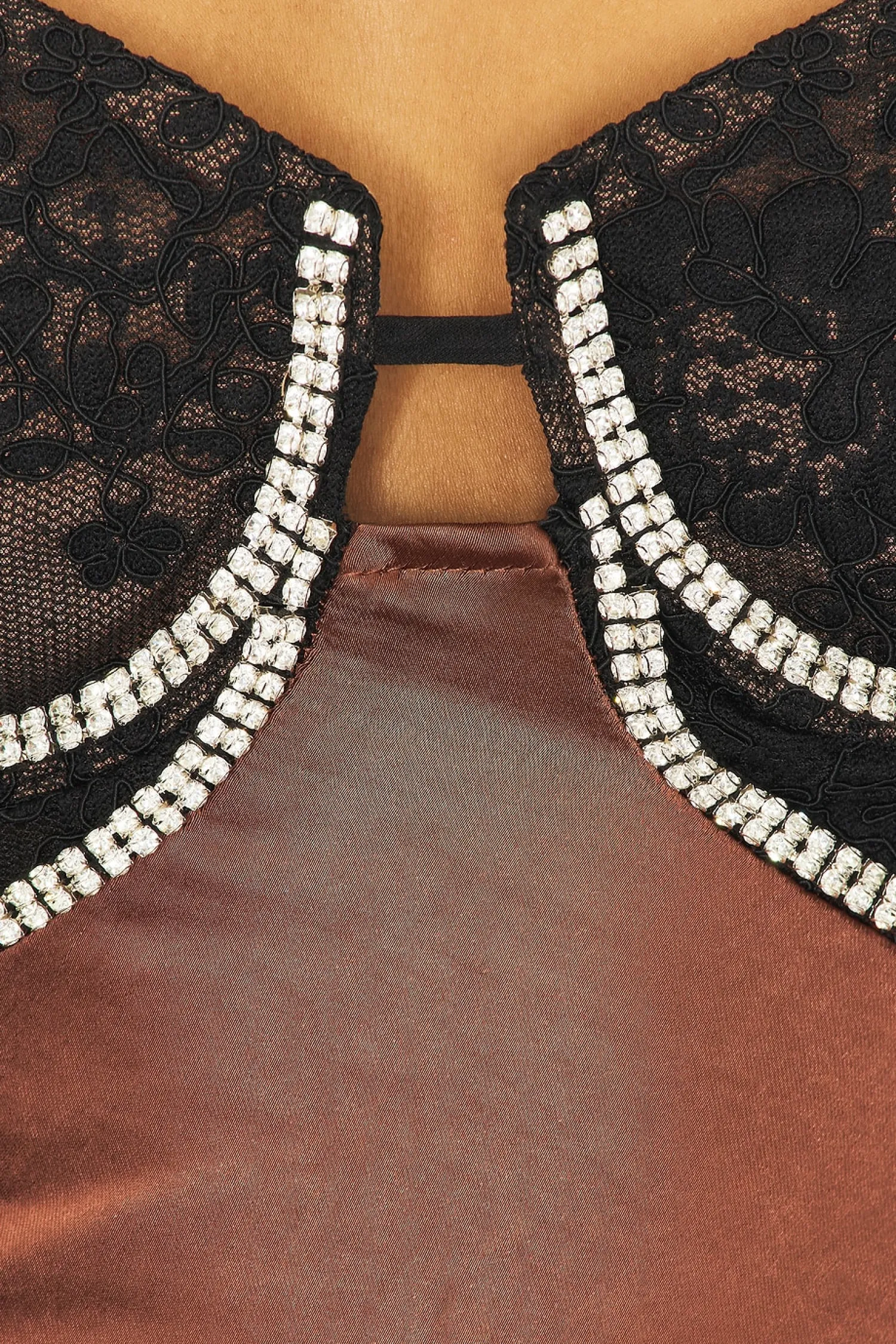 Women self-portrait Dresses>Satin Diamante Maxi Dress
