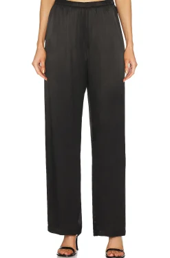 Women Enza Costa Pants>Satin High Waist Wide Leg
