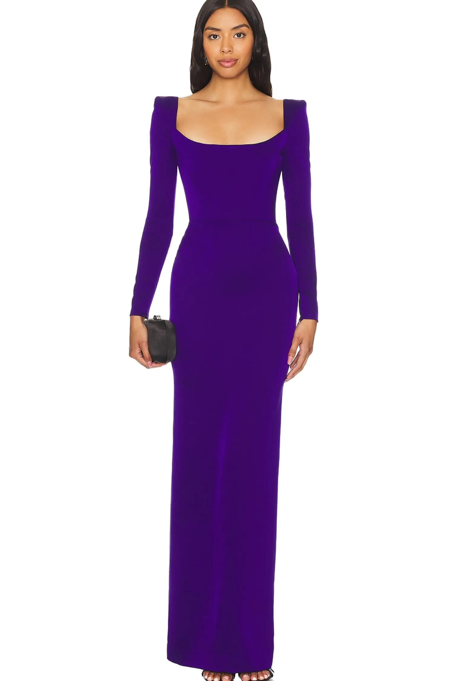 Women Alex Perry Dresses>Satin Scoop Neck Maxi Dress