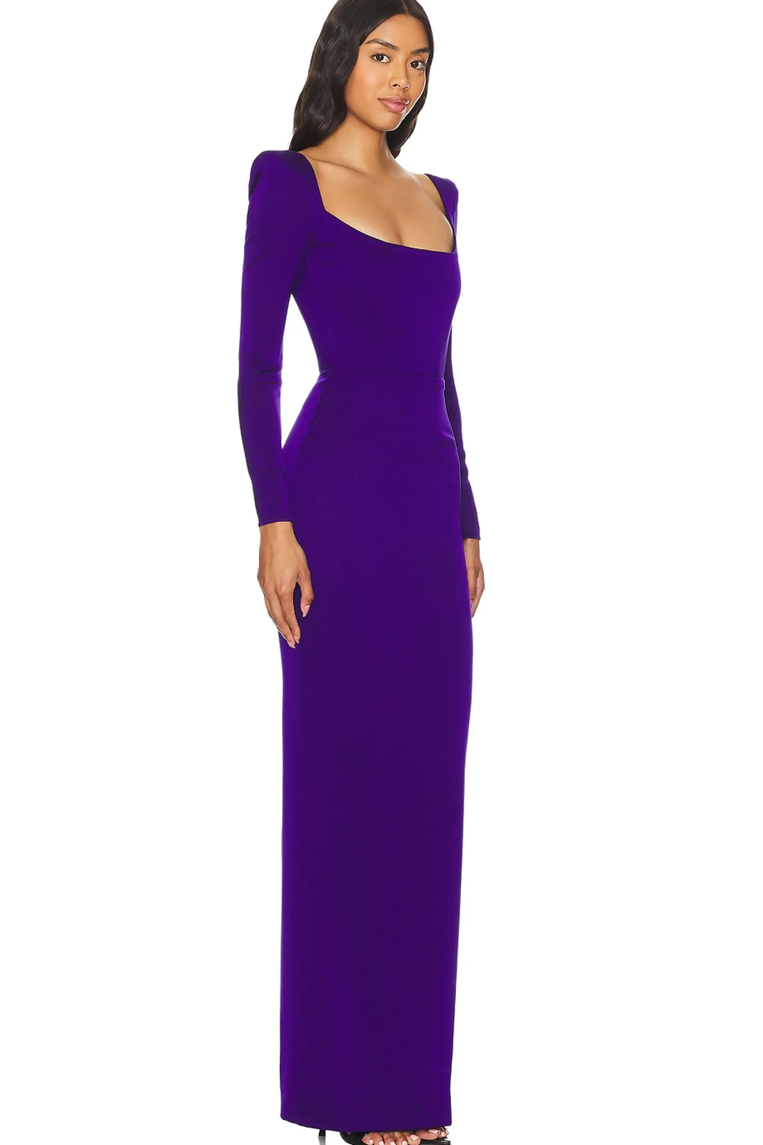 Women Alex Perry Dresses>Satin Scoop Neck Maxi Dress