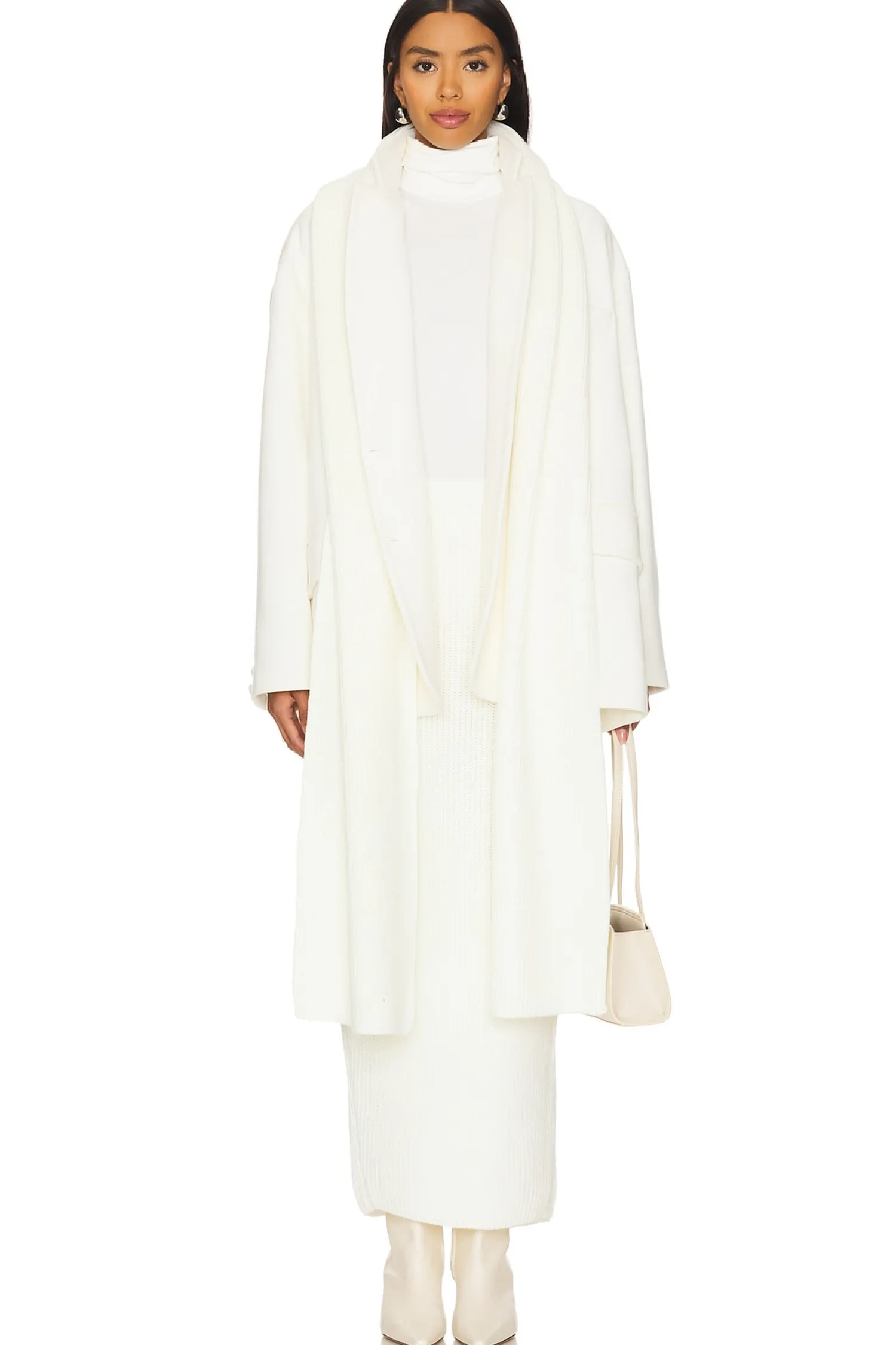Women SELMACILEK Jackets & Coats>Scarf-detailed Cachet Blazer Jacket