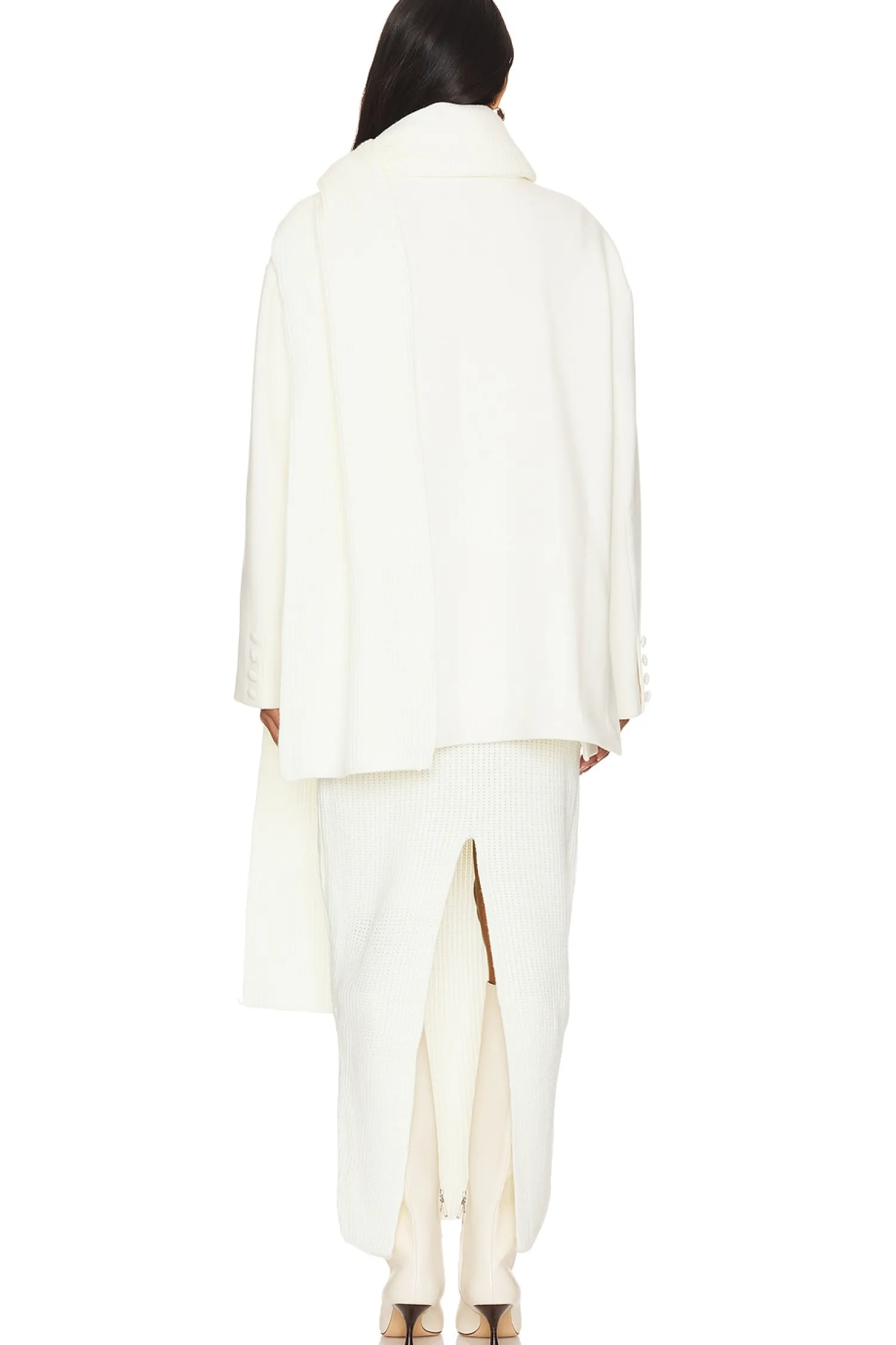Women SELMACILEK Jackets & Coats>Scarf-detailed Cachet Blazer Jacket