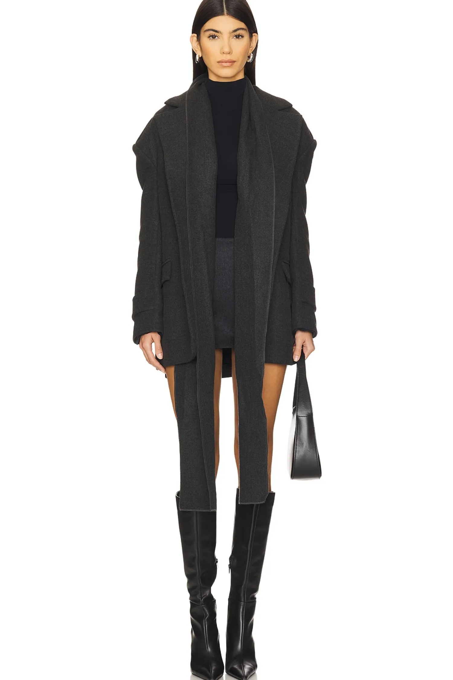 Women SELMACILEK Jackets & Coats>Scarf-detailed Cachet Blazer Jacket