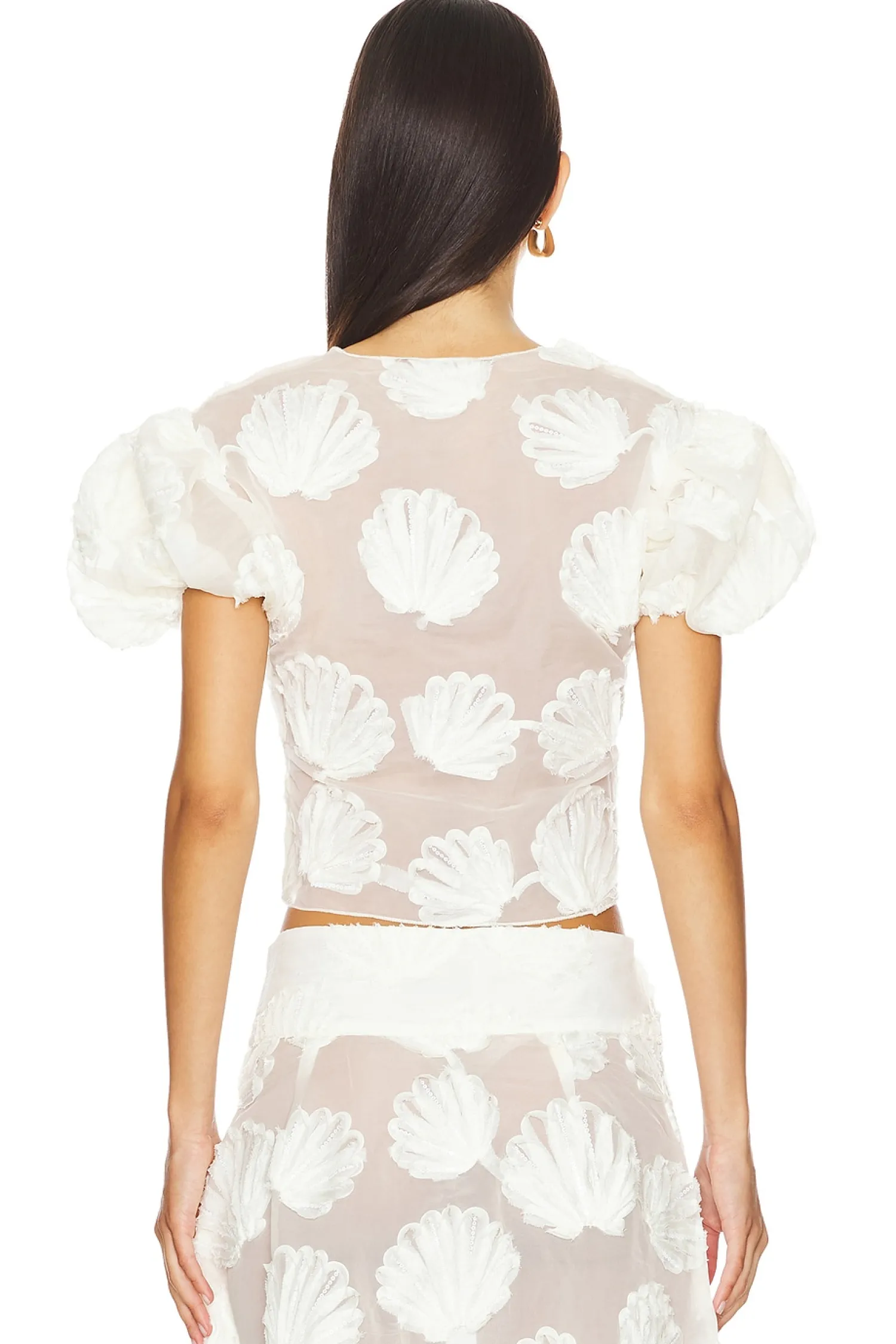 Women House of Sunny Matching Sets>Scattered Shell Blouse
