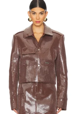 Women PRIVATE POLICY Jackets & Coats>Sequin Cropped Suit Jacket