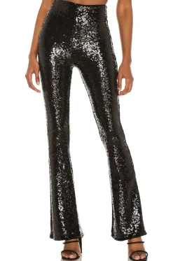 Women Commando Pants>Sequin Flared Legging