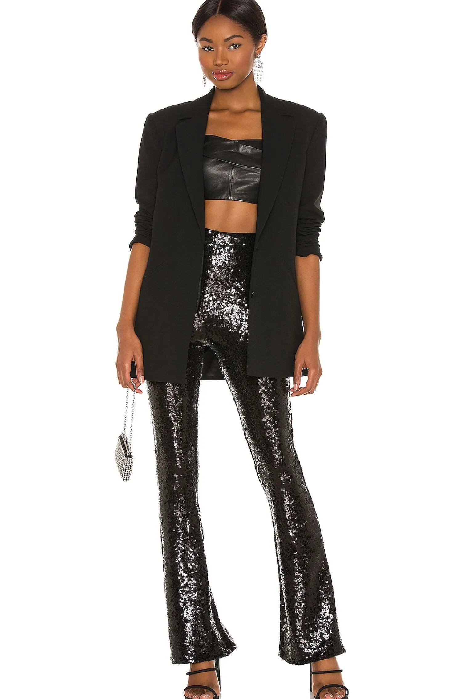 Women Commando Pants>Sequin Flared Legging