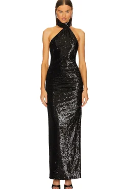 Women GIUSEPPE DI MORABITO Dresses>Sequin Halter Gown
