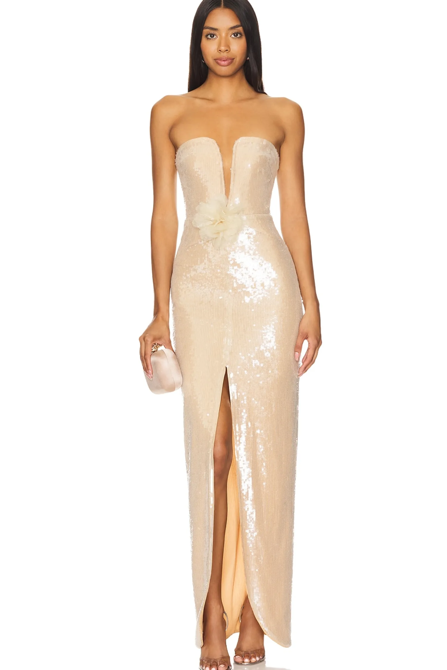 Women self-portrait Dresses>Sequin Maxi Dress
