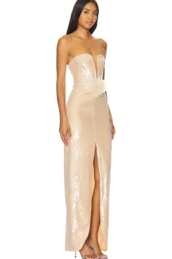 Women self-portrait Dresses>Sequin Maxi Dress