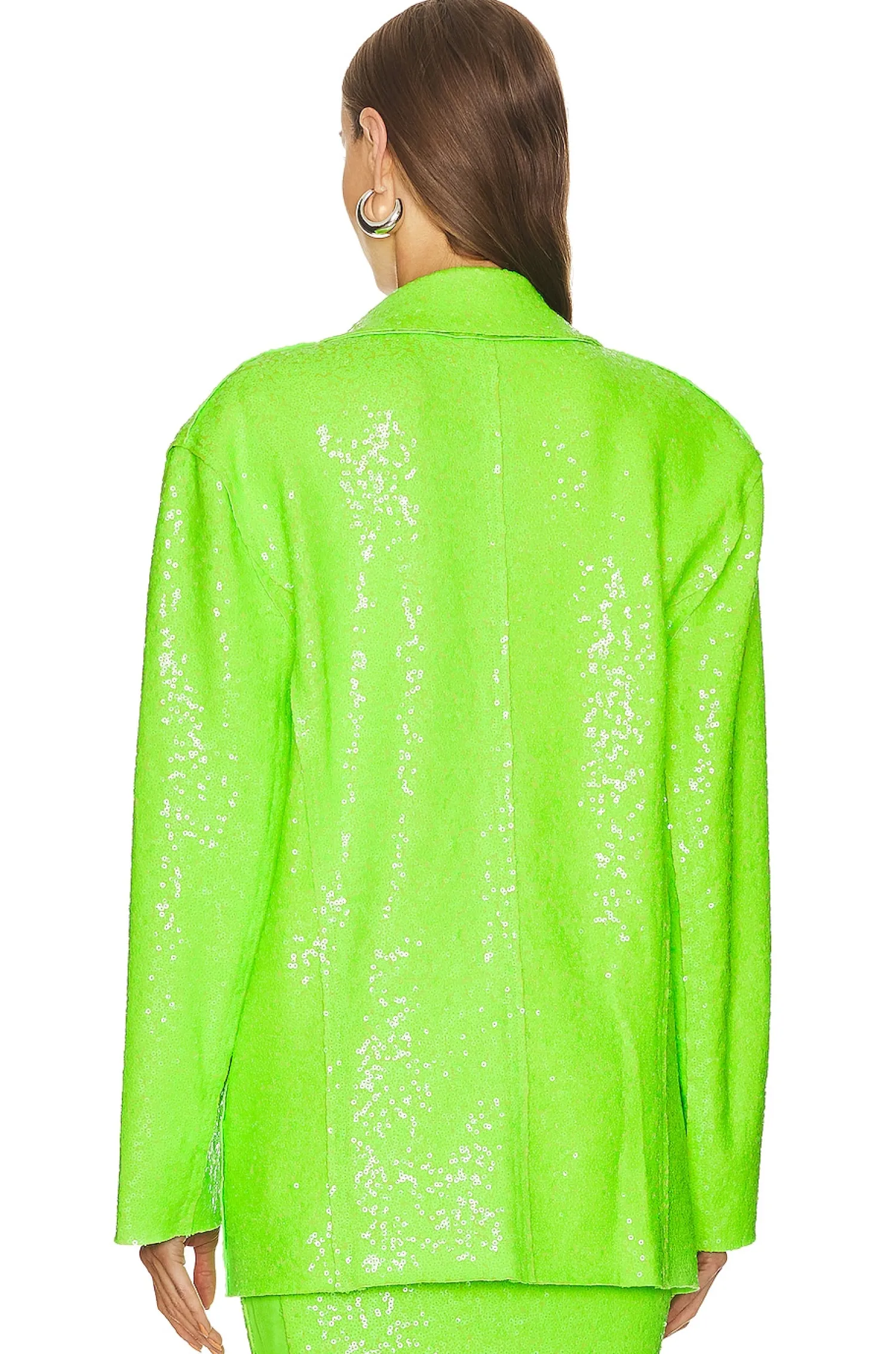 Women Norma Kamali Jackets & Coats>Sequin Oversized Double Breasted Jacket