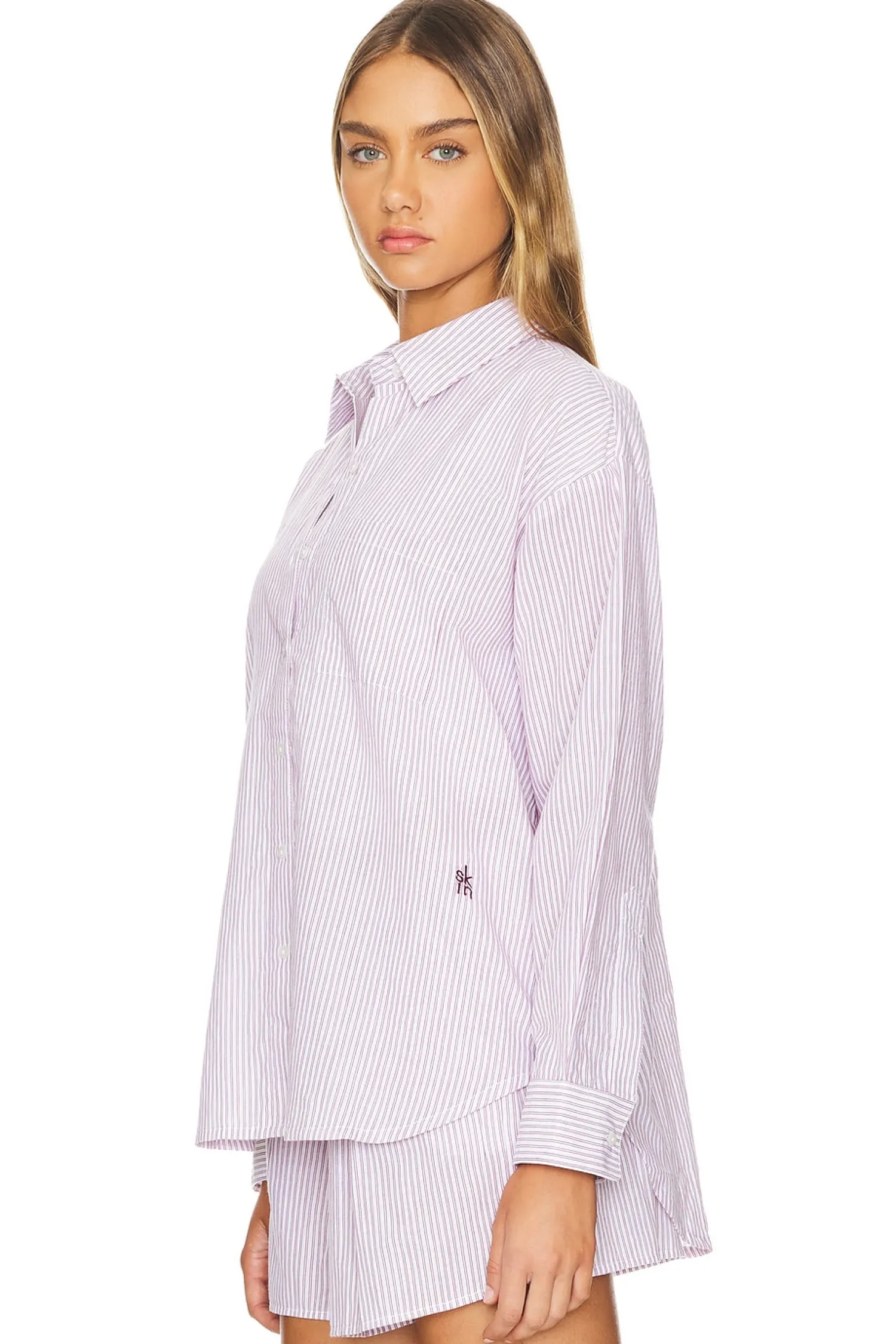 Women Skin Matching Sets>Serena Button Down