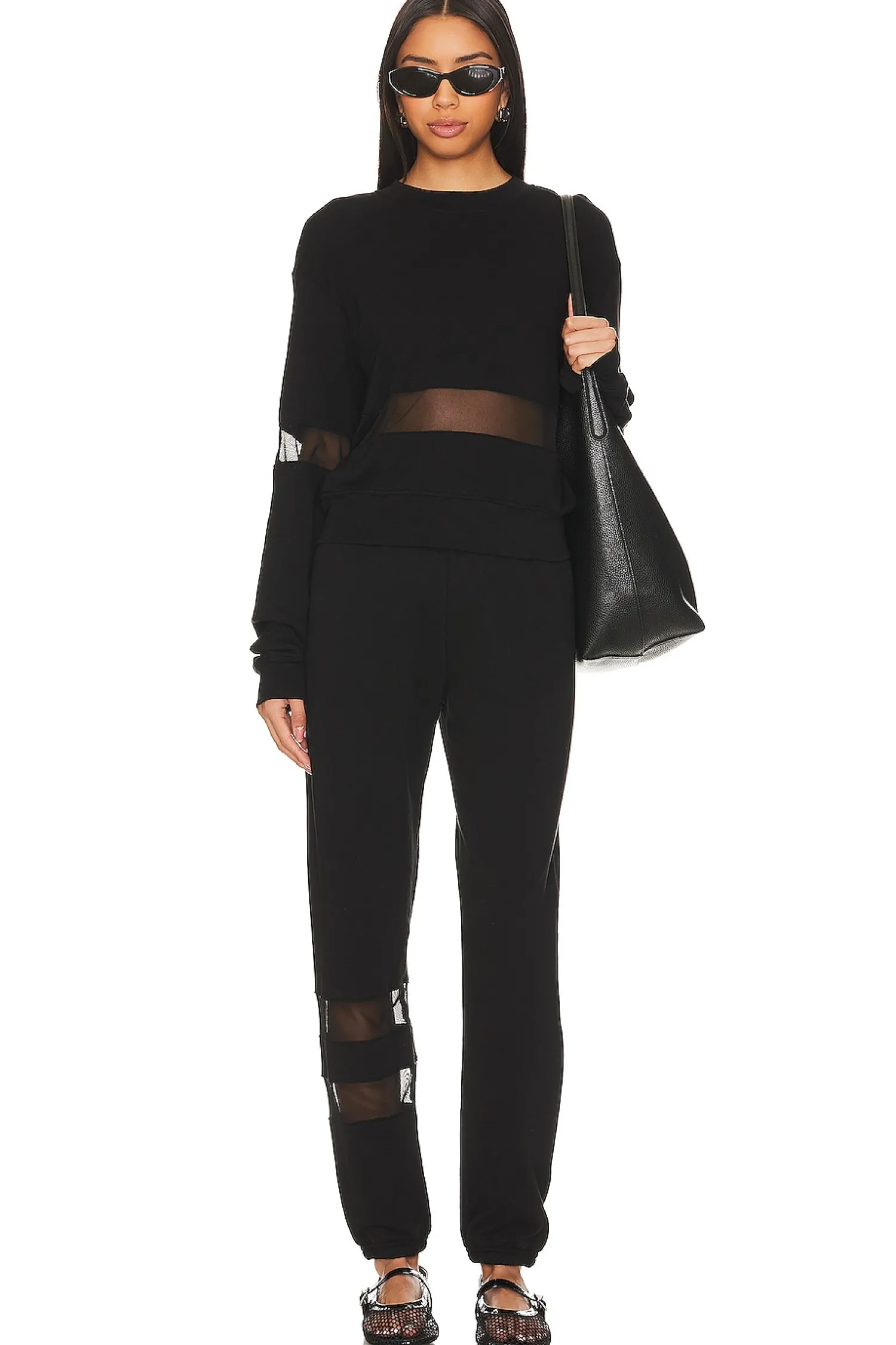 Women Michael Lauren Pants|Loungewear>Setton Mesh Contrast Pant