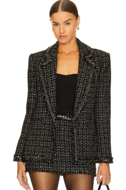 Women Alice + Olivia Jackets & Coats>Shan Chain Fringe Blazer