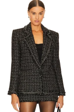 Women Alice + Olivia Jackets & Coats>Shan Chain Fringe Blazer
