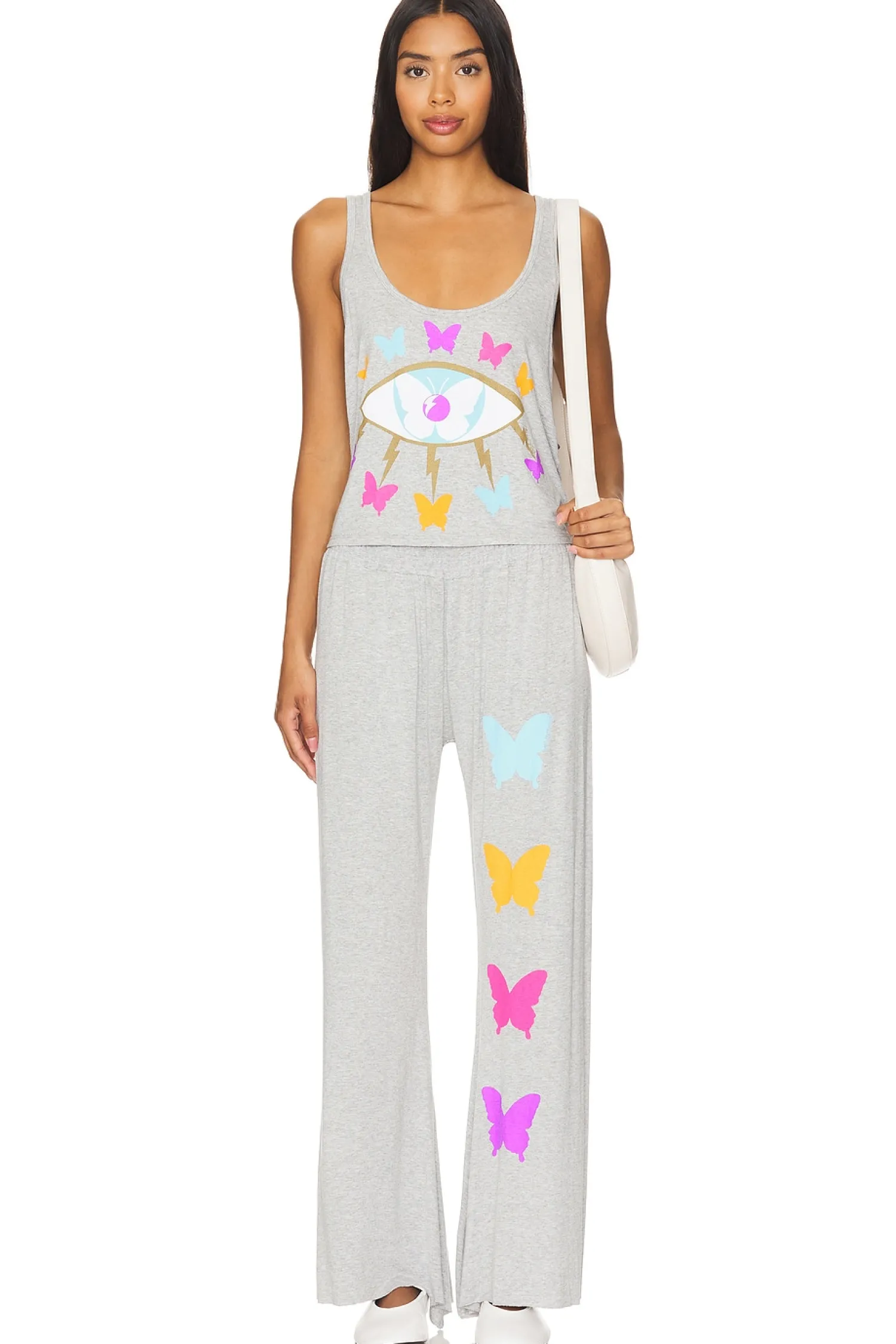 Women Lauren Moshi Pants|Loungewear>Shana Wide Leg Pant W/ Smocking Butterfly Eye