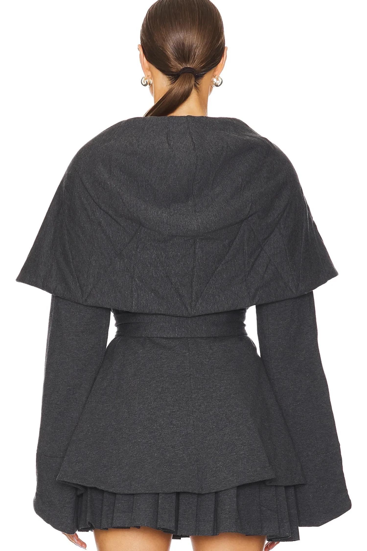Women Norma Kamali Jackets & Coats>Shawl Collar Peplum Jacket