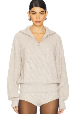 Women Lovers and Friends Matching Sets>Shivani Zip Sweater