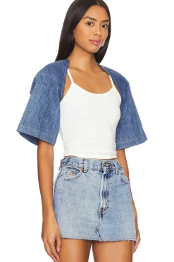 Women SAMI MIRO VINTAGE Jackets & Coats>Short Sleeve Denim Bolero
