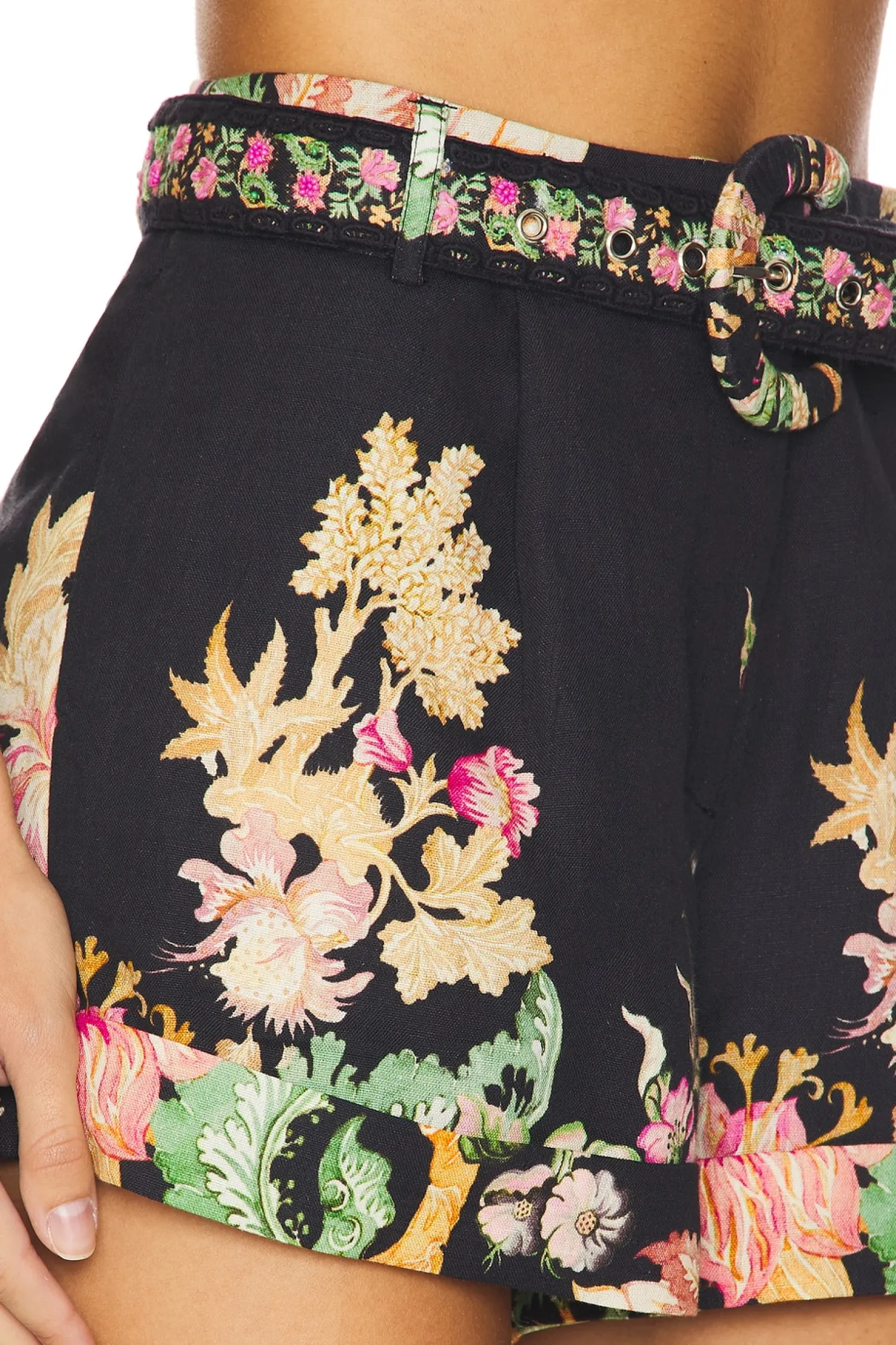Women HEMANT AND NANDITA Matching Sets>Shorts With Buckle Belt