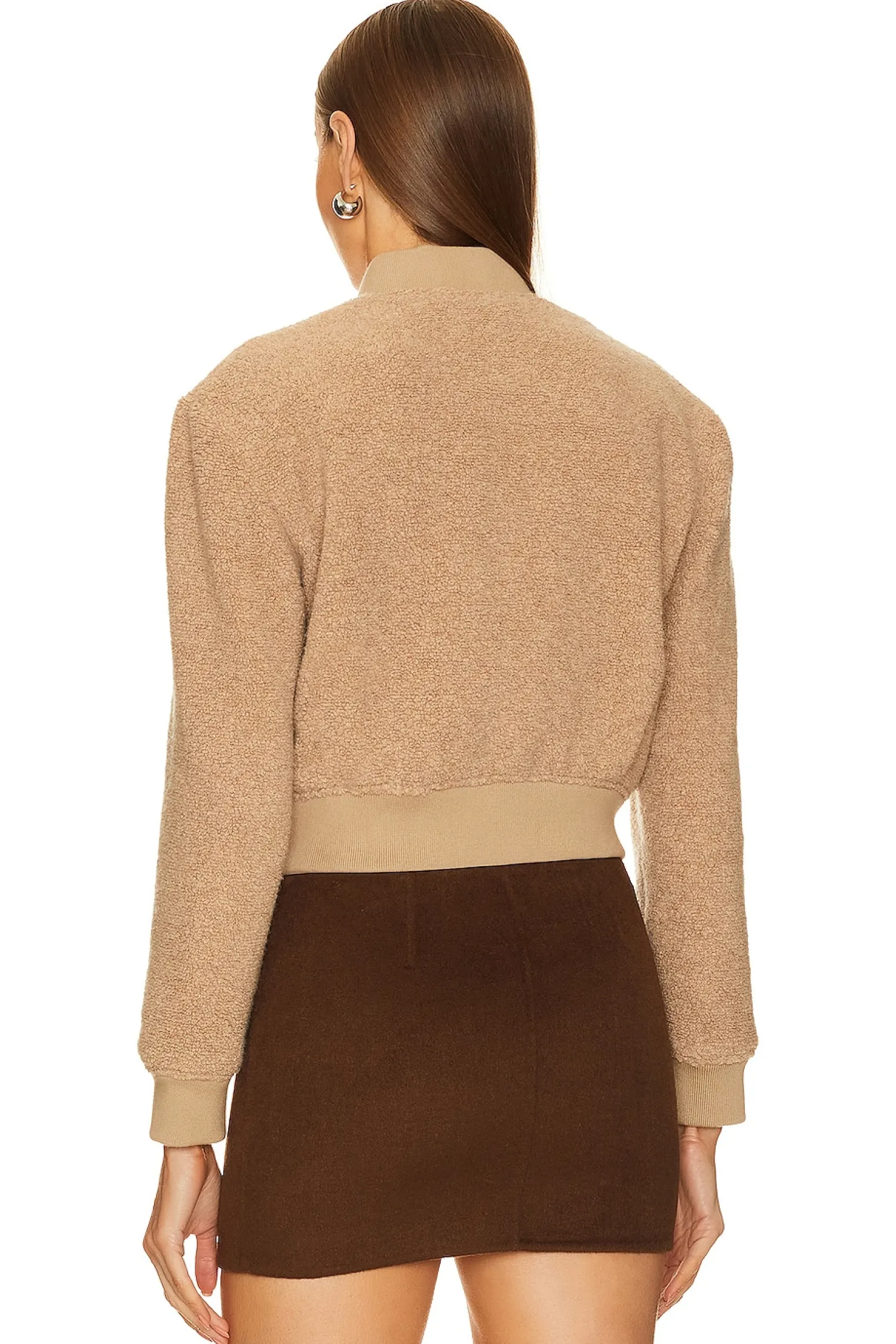 Women Theory Jackets & Coats>Shrunken Fleece Teddy Jacket