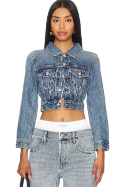 Women Alexander Wang Jackets & Coats>Shrunken Trucker Jacket