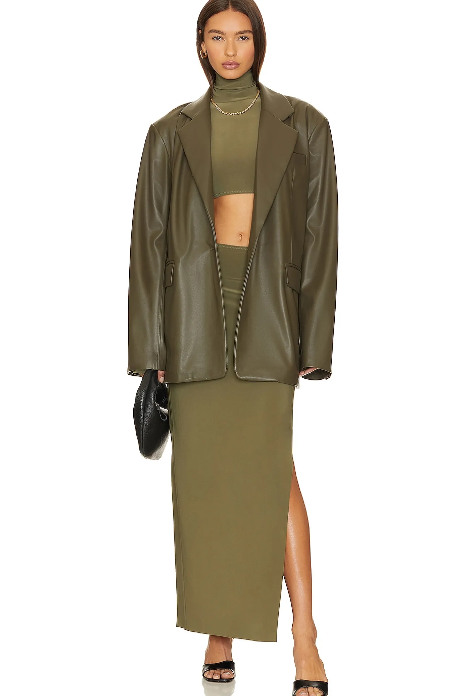 Women Norma Kamali Matching Sets>Side Slit Long Skirt