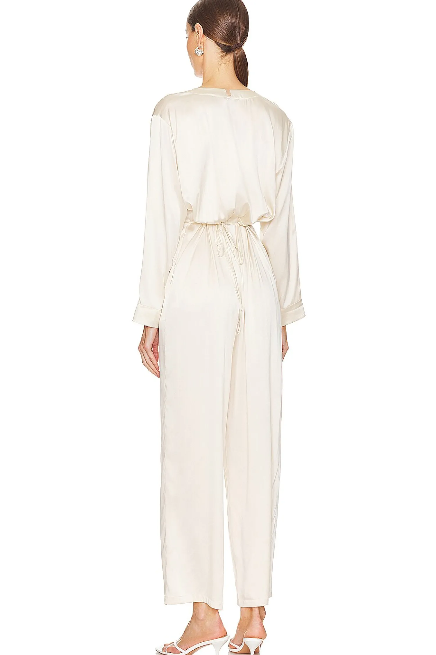 Women LUNYA Jumpsuits>Silk Long Sleeve Jumpsuit