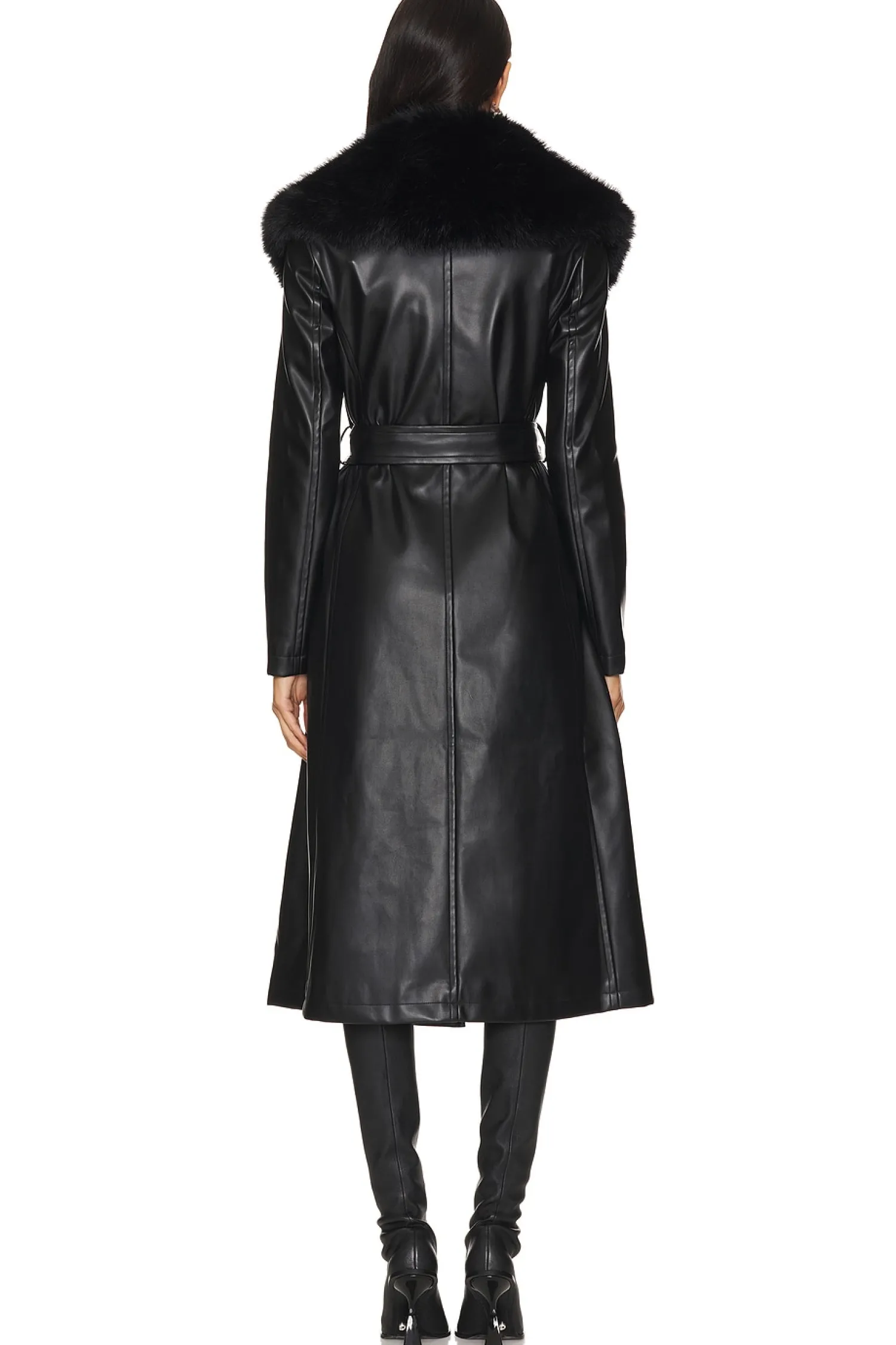 Women SAU LEE Jackets & Coats>Simone Faux Leather Coat