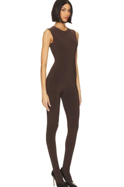 Women Norma Kamali Jumpsuits>Sleeveless Catsuit With Footsie