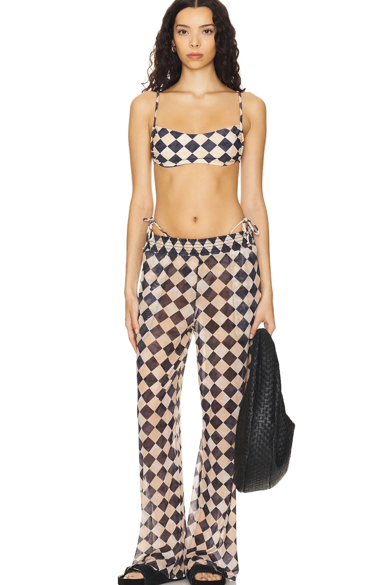 Women WeWoreWhat Pants|Loungewear>Smocked Pants
