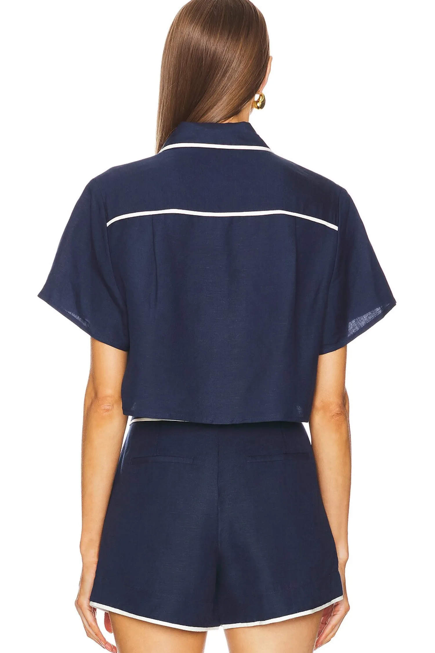 Women SIMKHAI Matching Sets>Solange Short Sleeve Cropped Tee