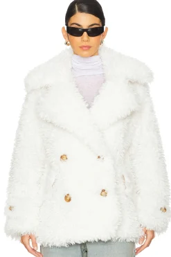 Women Free People Jackets & Coats>Sophie Faux Fur Peacoat