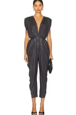 Women Norma Kamali Jumpsuits>Square Sleeve Waterfall Jumpsuit