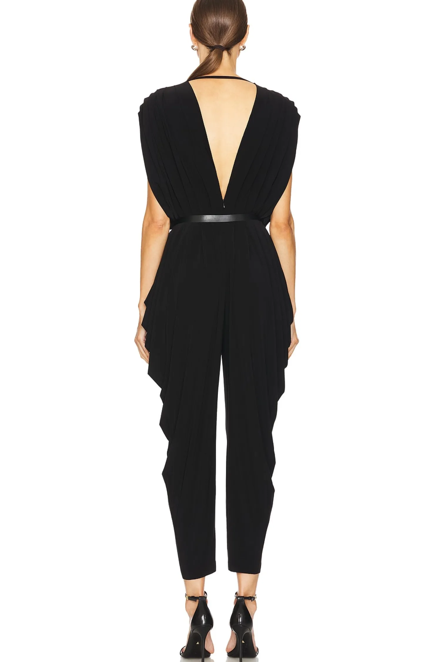 Women Norma Kamali Jumpsuits>Square Sleeve Waterfall Jumpsuit