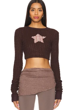 Women Zemeta Matching Sets>Star in My Heart Crop Sweater