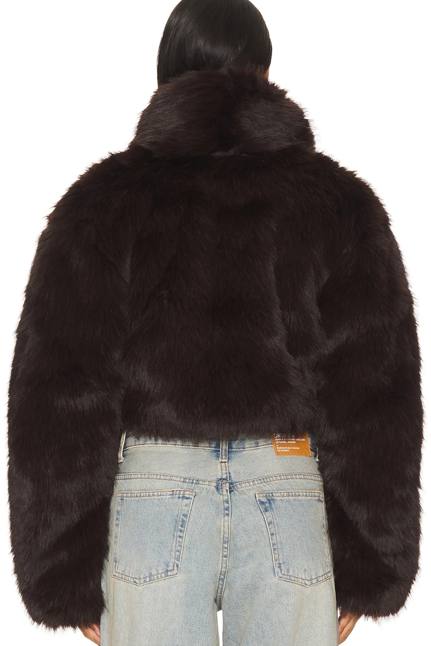 Women AFRM Jackets & Coats>Stephanie Barrel Crop Faux Fur Jacket