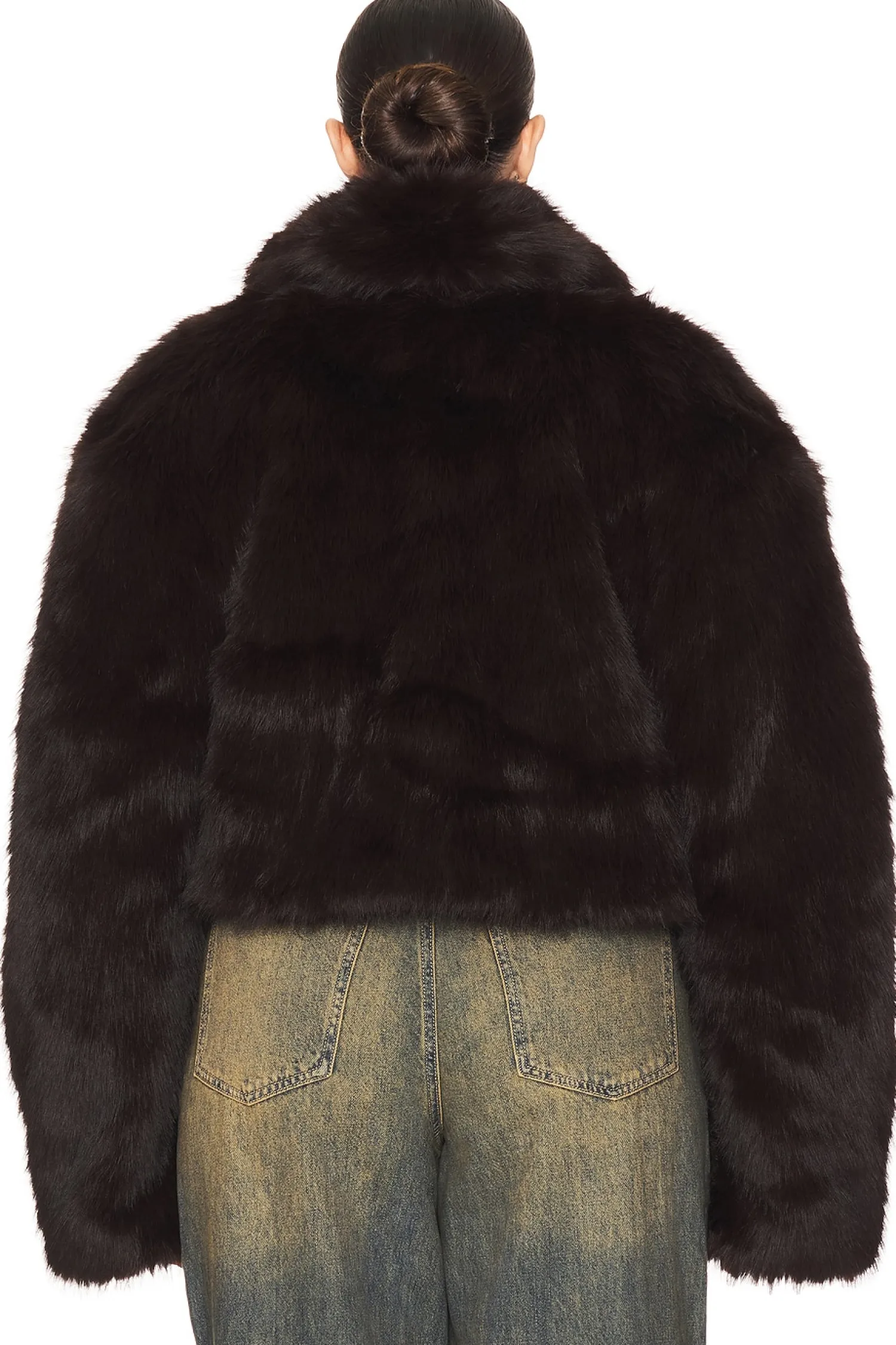 Women AFRM Jackets & Coats>Stephanie Barrel Crop Faux Fur Jacket