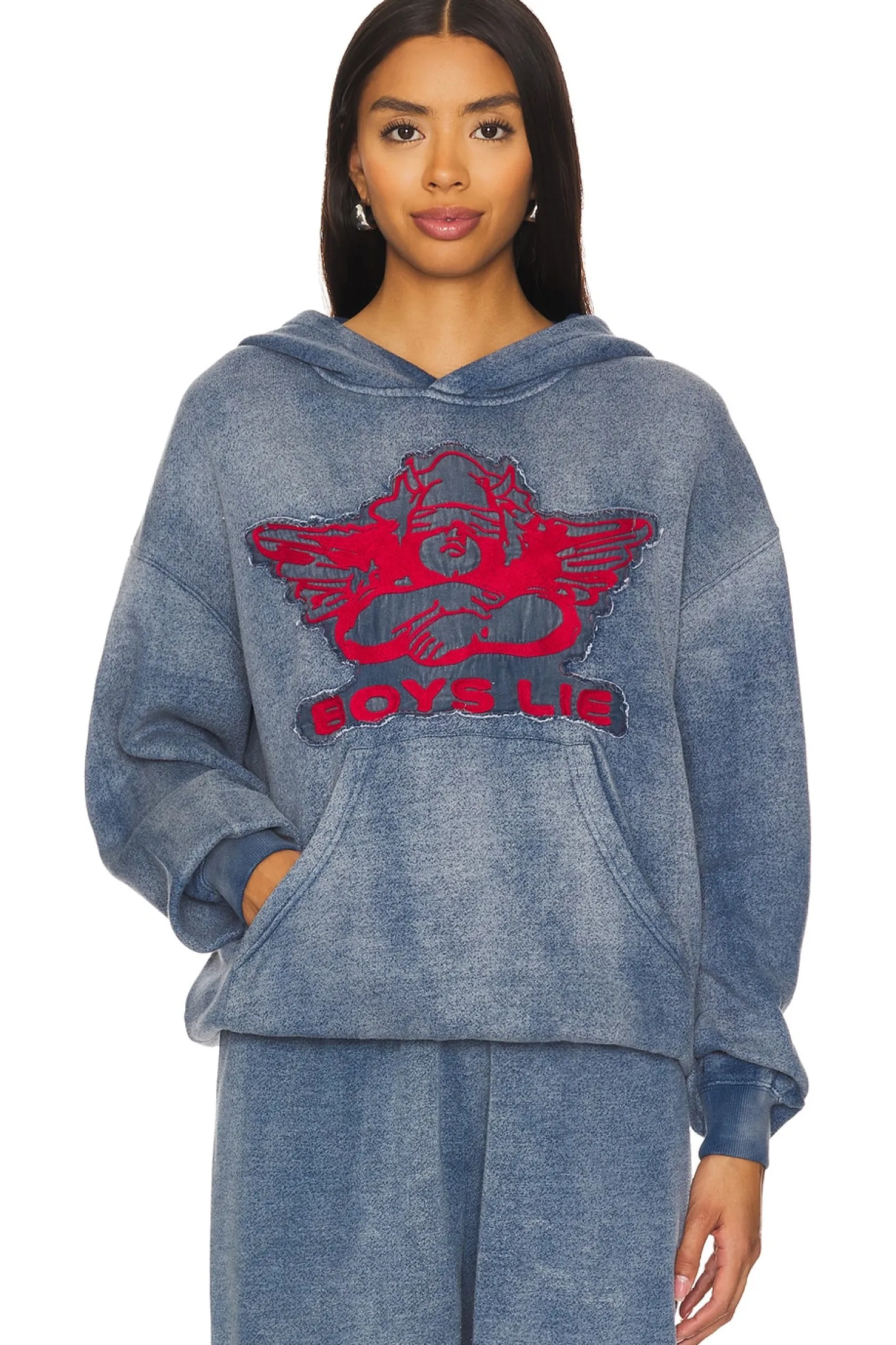 Women Boys Lie Loungewear>Stitch Me Up Interlock Racer Hoodie