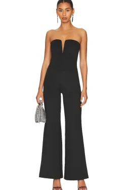 Women Good American Jumpsuits>Strapless V Scuba Jumpsuit