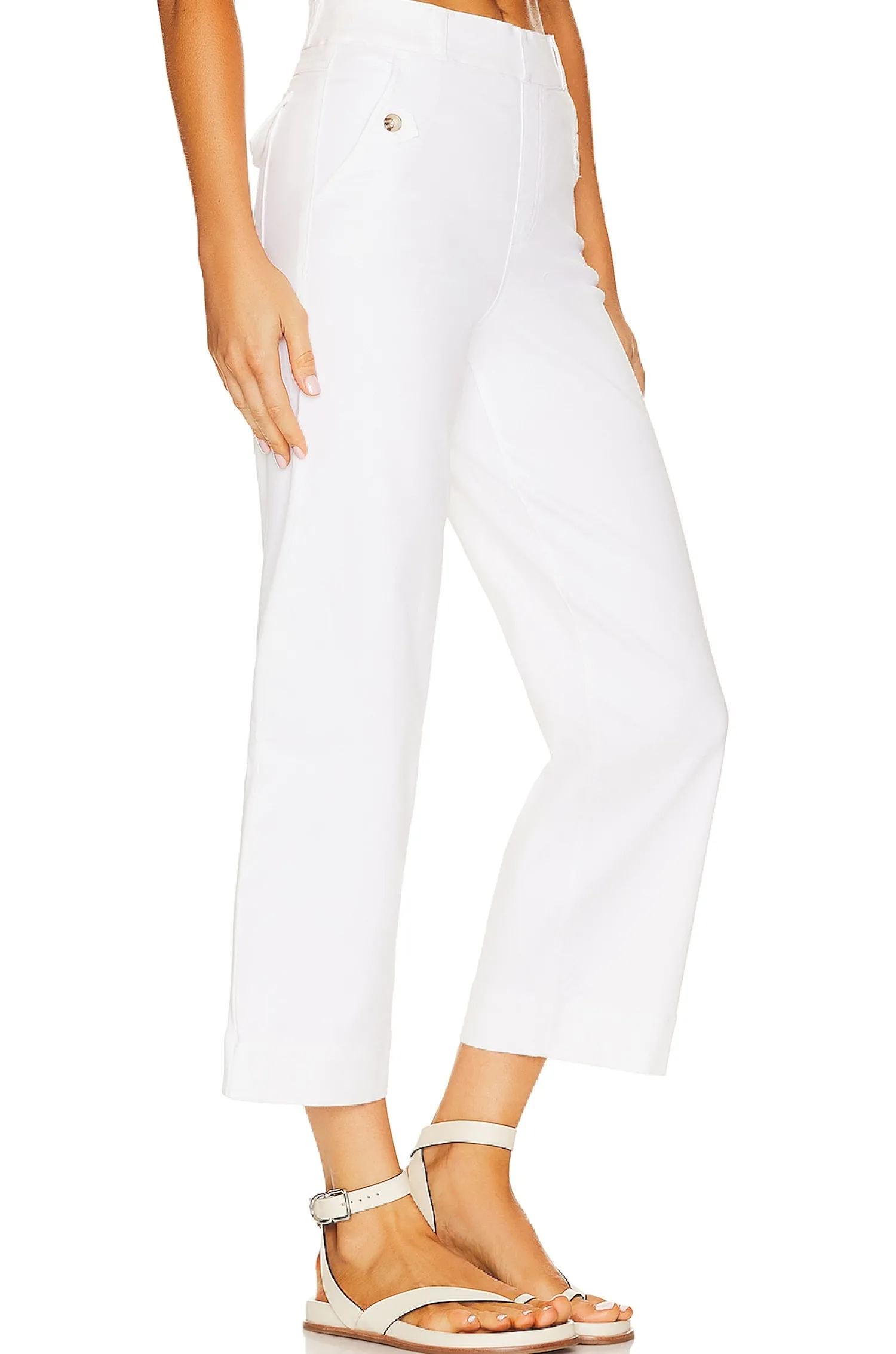 Women SPANX Pants>Stretch Twill Cropped Wide Leg Pant