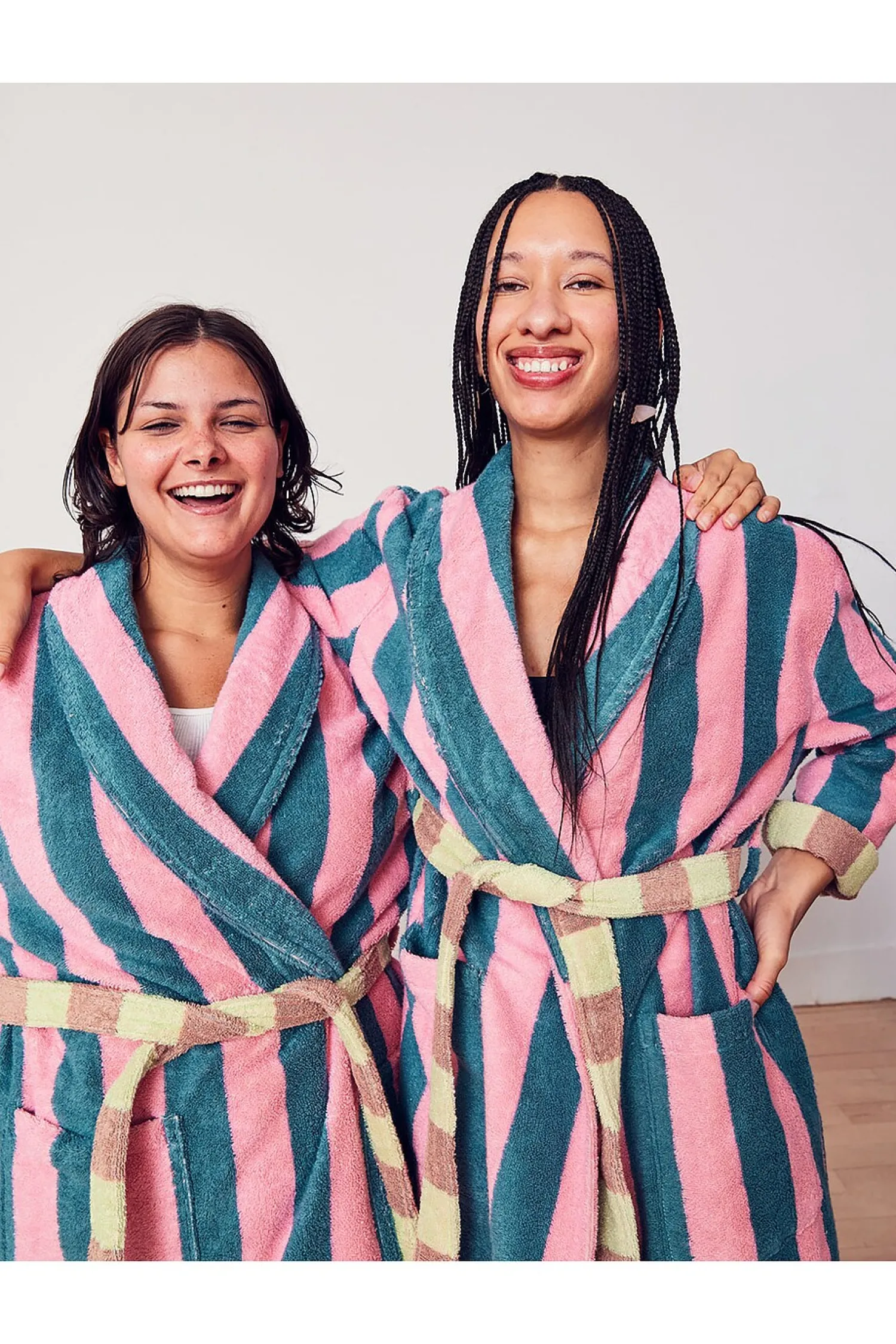 Women Dusen Dusen Lingerie & Sleepwear>Stripe Bathrobe