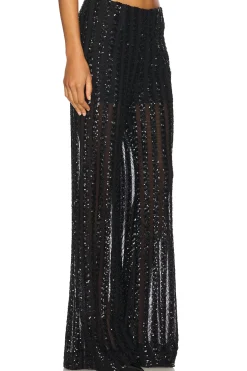 Women SANS FAFF Pants|Matching Sets>Striped Sequin Trousers