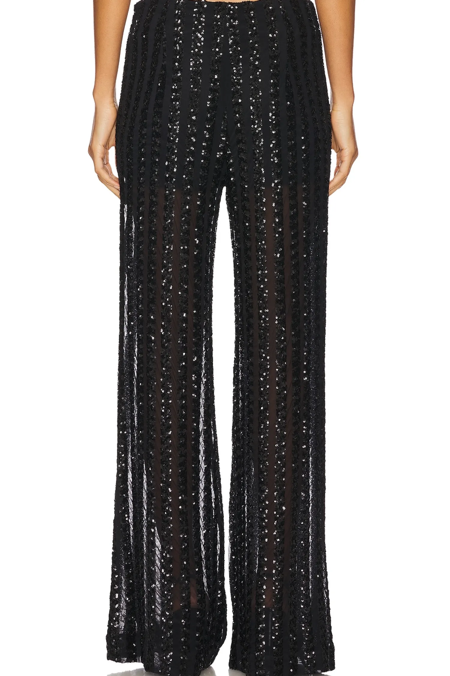 Women SANS FAFF Pants|Matching Sets>Striped Sequin Trousers