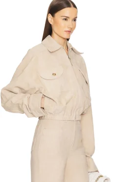 Women Helsa Jackets & Coats>Suede Bomber Jacket